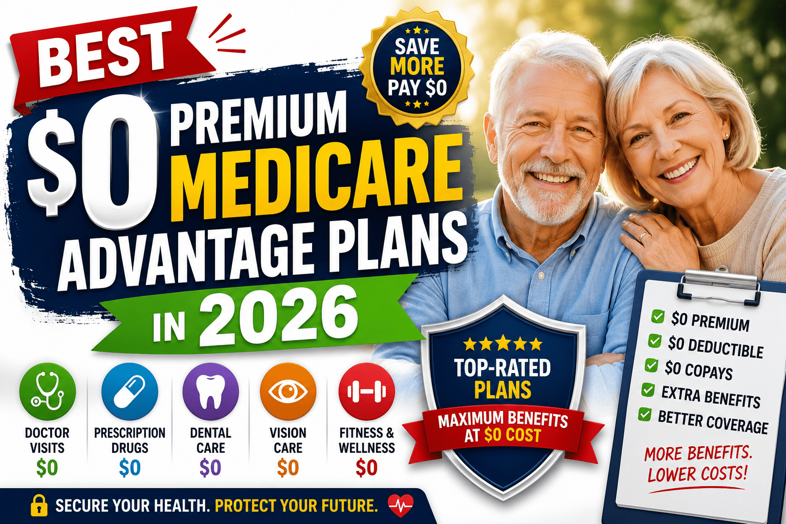 Best $0 Premium Medicare Advantage Plans in 2026