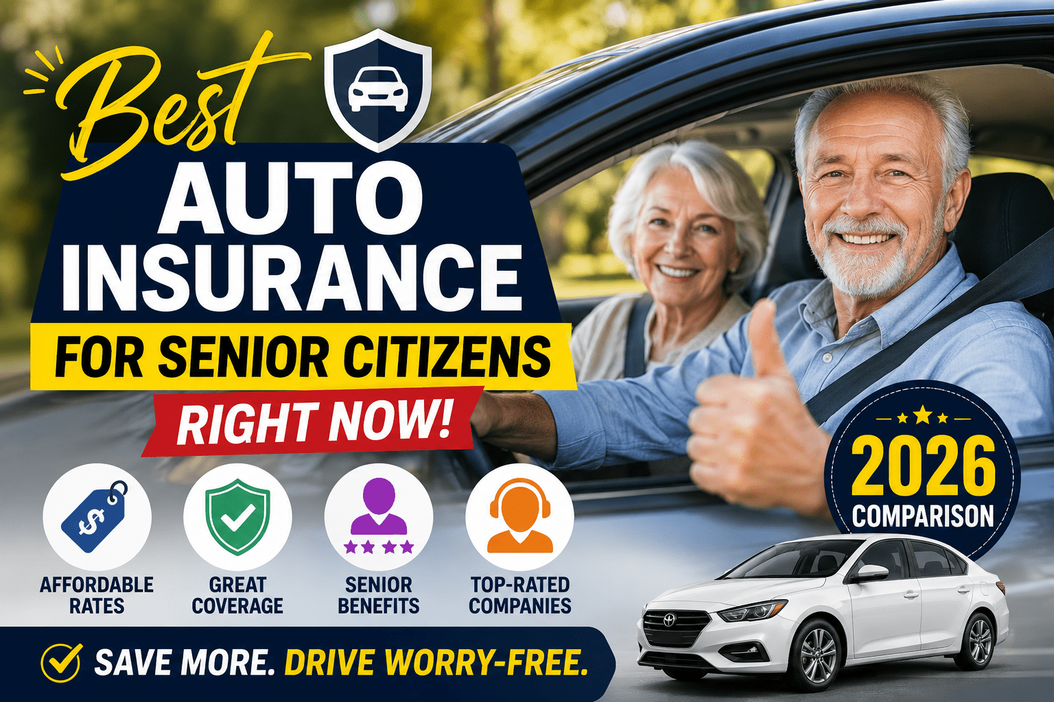 Best Auto Insurance for Senior Citizens Right Now (2026 Comparison)
