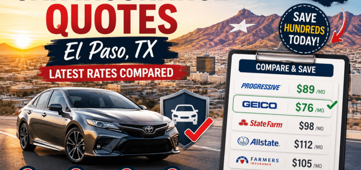 Car Insurance Quotes El Paso TX Latest Rates Compared (2026)
