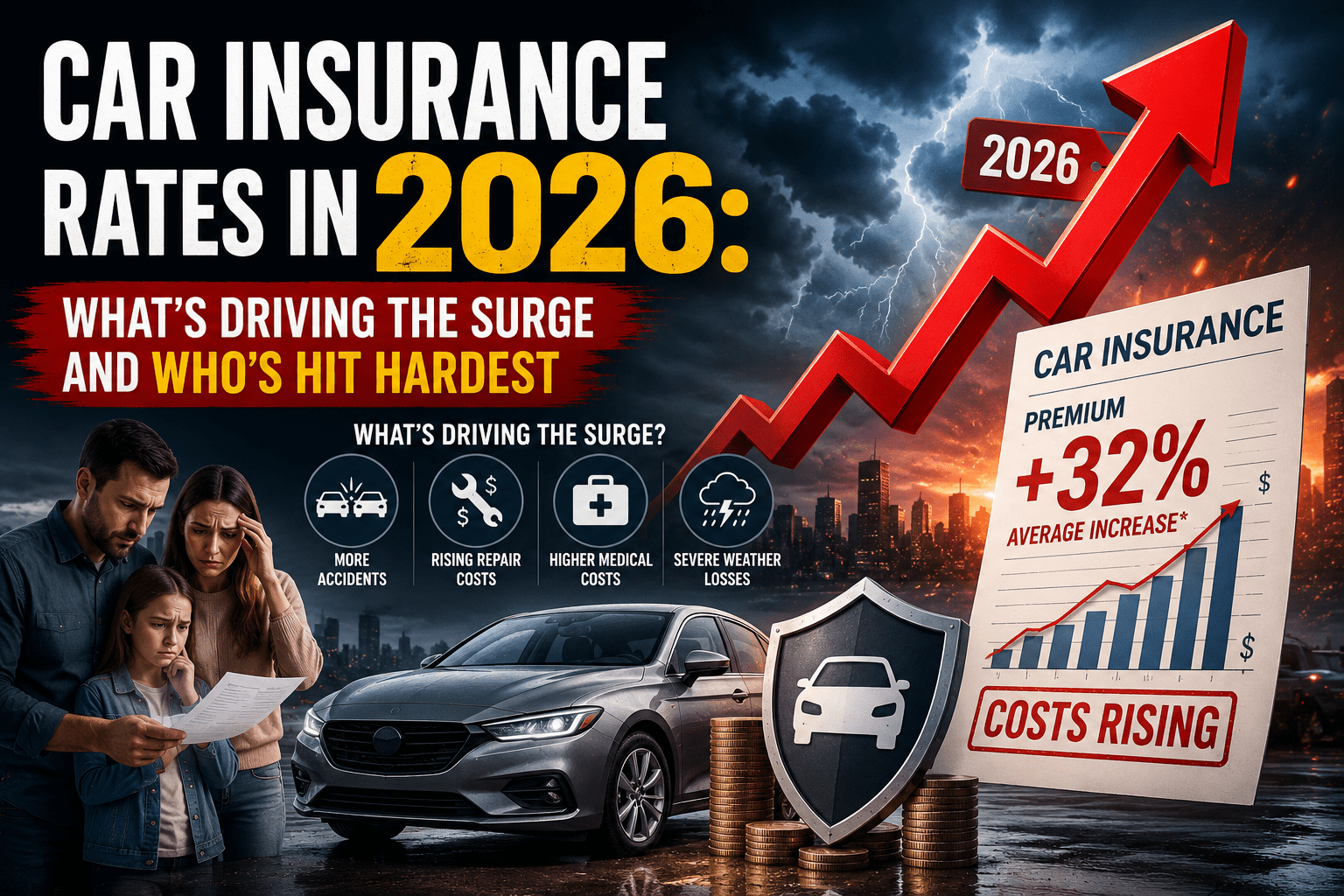 Car Insurance Rates in 2026 What's Driving the Surge and Who's Hit Hardest
