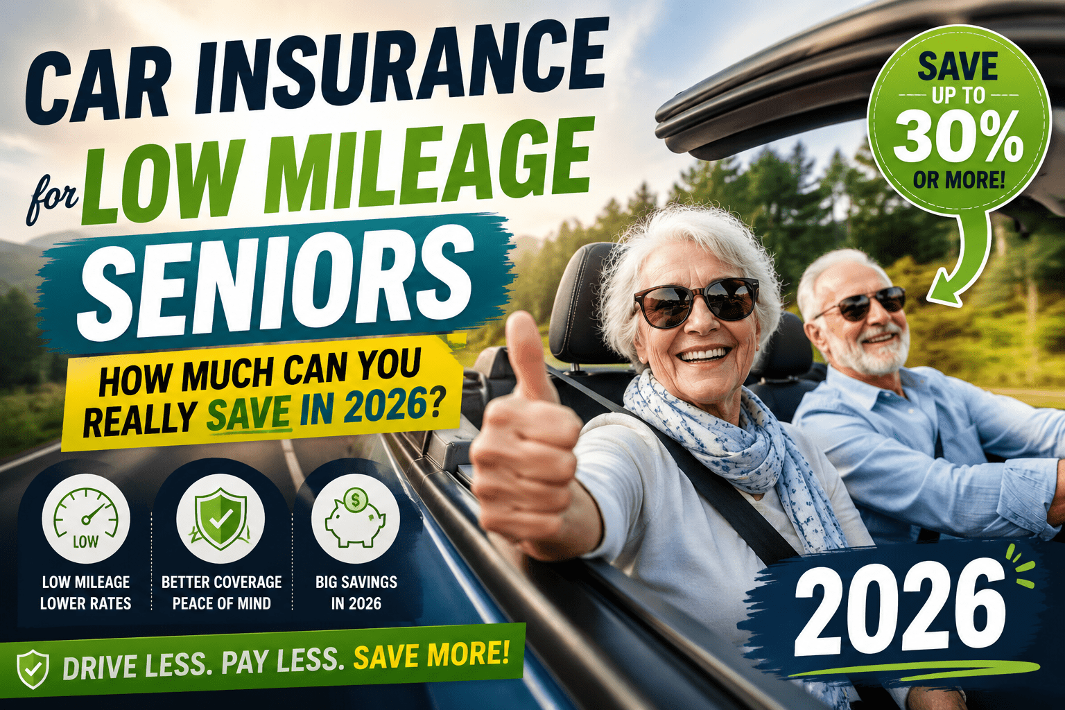 Car Insurance for Low Mileage Seniors – How Much Can You Really Save in 2026?