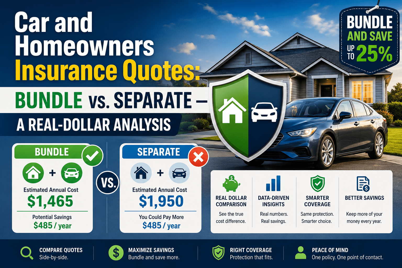 Car and Homeowners Insurance Quotes Bundle vs. Separate — A Real-Dollar Analysis