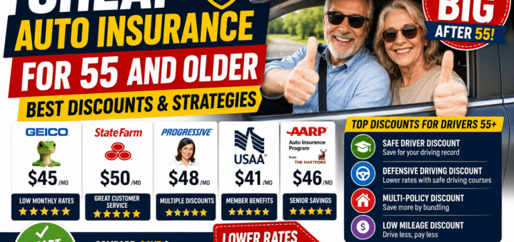 Cheap Auto Insurance for 55 and Older – Best Discounts & Strategies