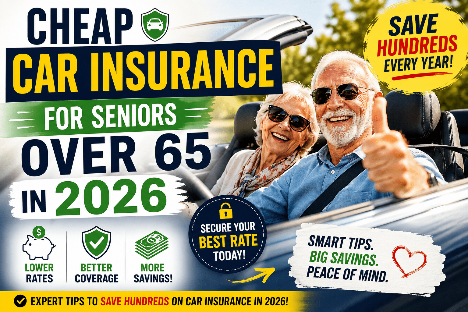 Cheap Car Insurance for Seniors Over 65 in 2026 – How to Save Hundreds