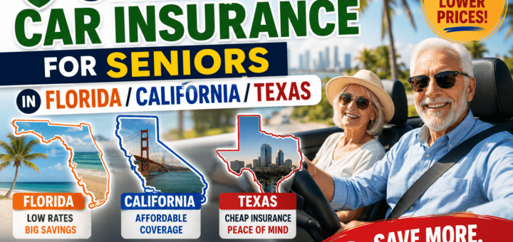 Cheap Car Insurance for Seniors in Florida / California / Texas