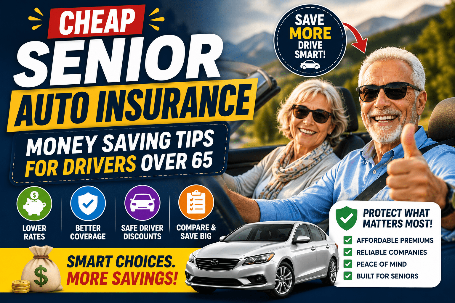 Cheap Senior Auto Insurance – Money Saving Tips for Drivers Over 65