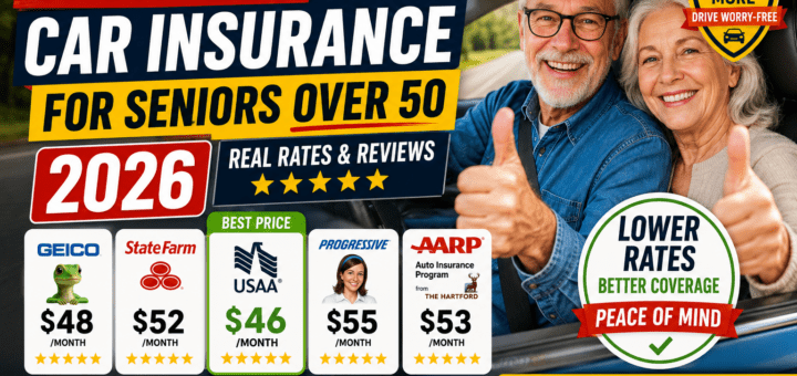 Cheapest Car Insurance for Seniors Over 50 in 2026 – Real Rates & Reviews