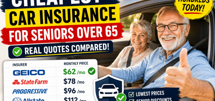 Cheapest Car Insurance for Seniors Over 65 – Real Quotes Compared