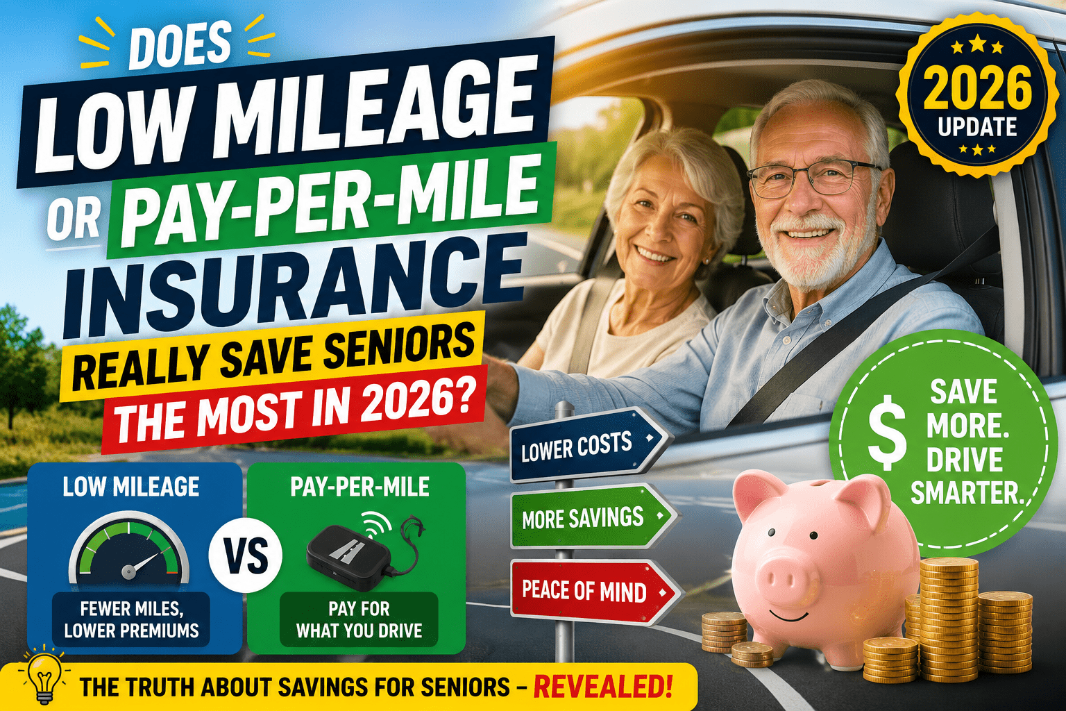 Does Low Mileage or Pay-Per-Mile Insurance Really Save Seniors the Most in 2026