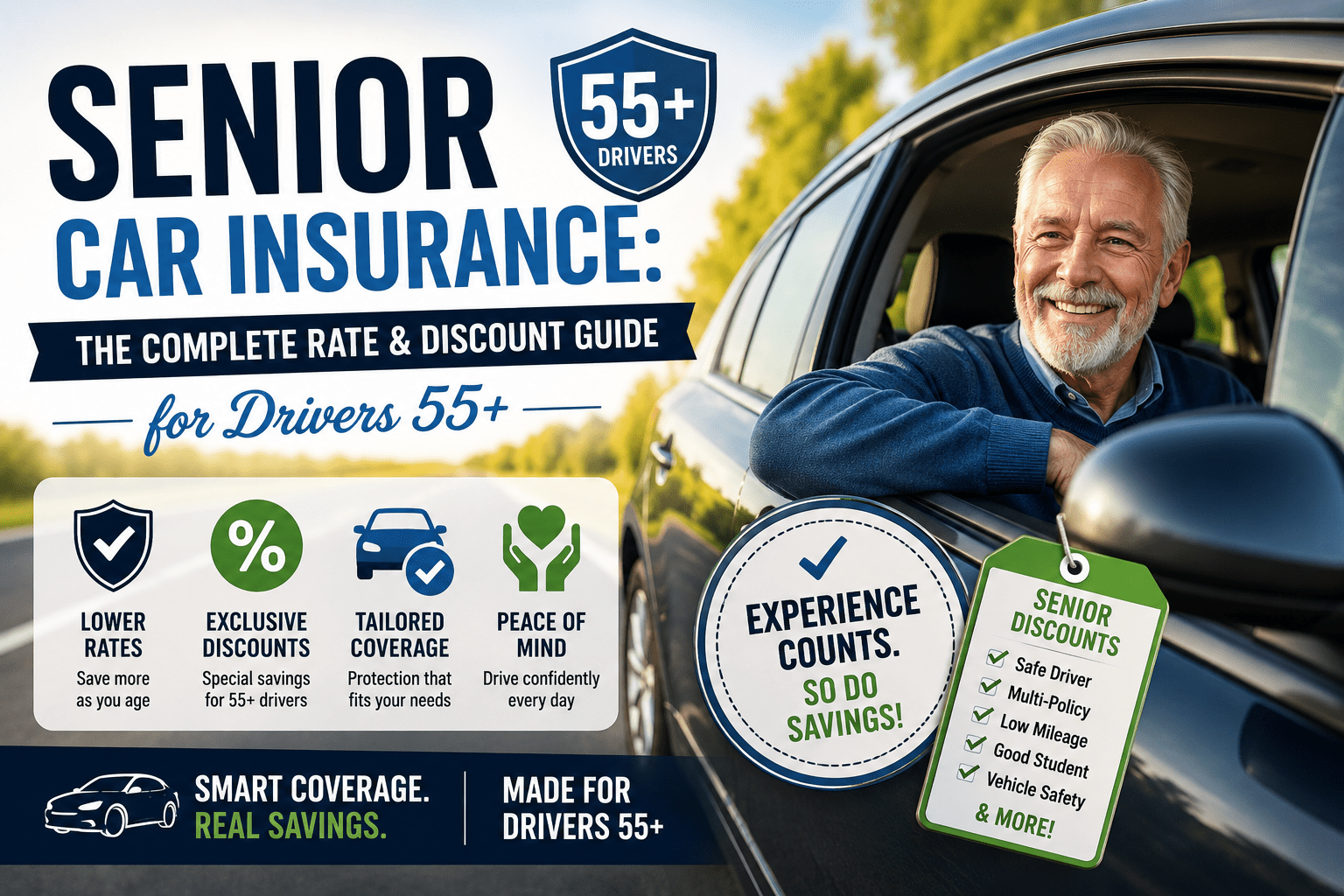Senior Car Insurance The Complete Rate & Discount Guide for Drivers 55+