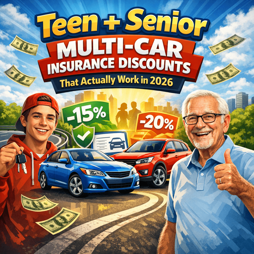 Teen + Senior Multi-Car Insurance Discounts That Actually Work in 2026