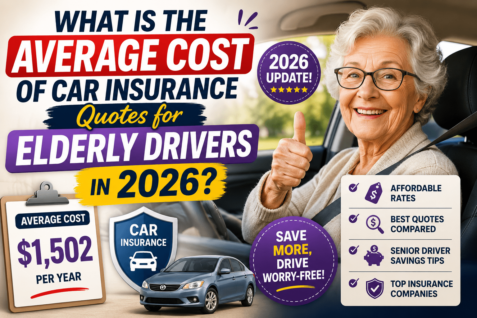 What Is the Average Cost of Car Insurance Quotes for Elderly Drivers in 2026