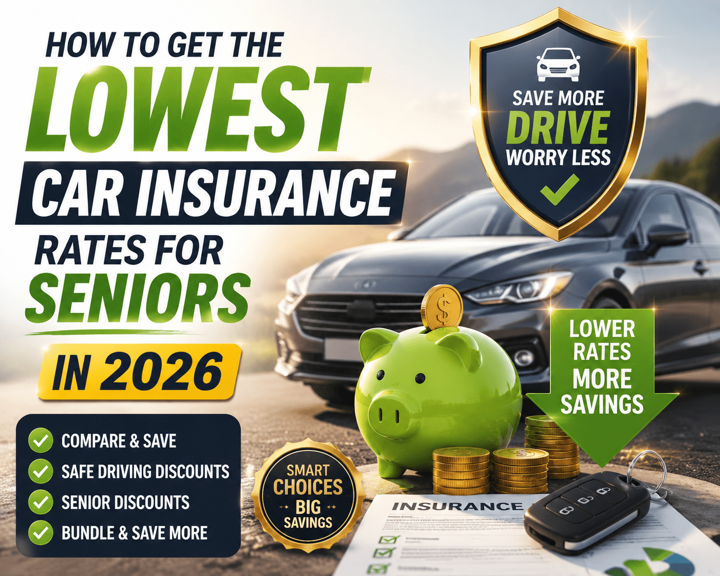 How to Get the Lowest Car Insurance Rates for Seniors in 2026