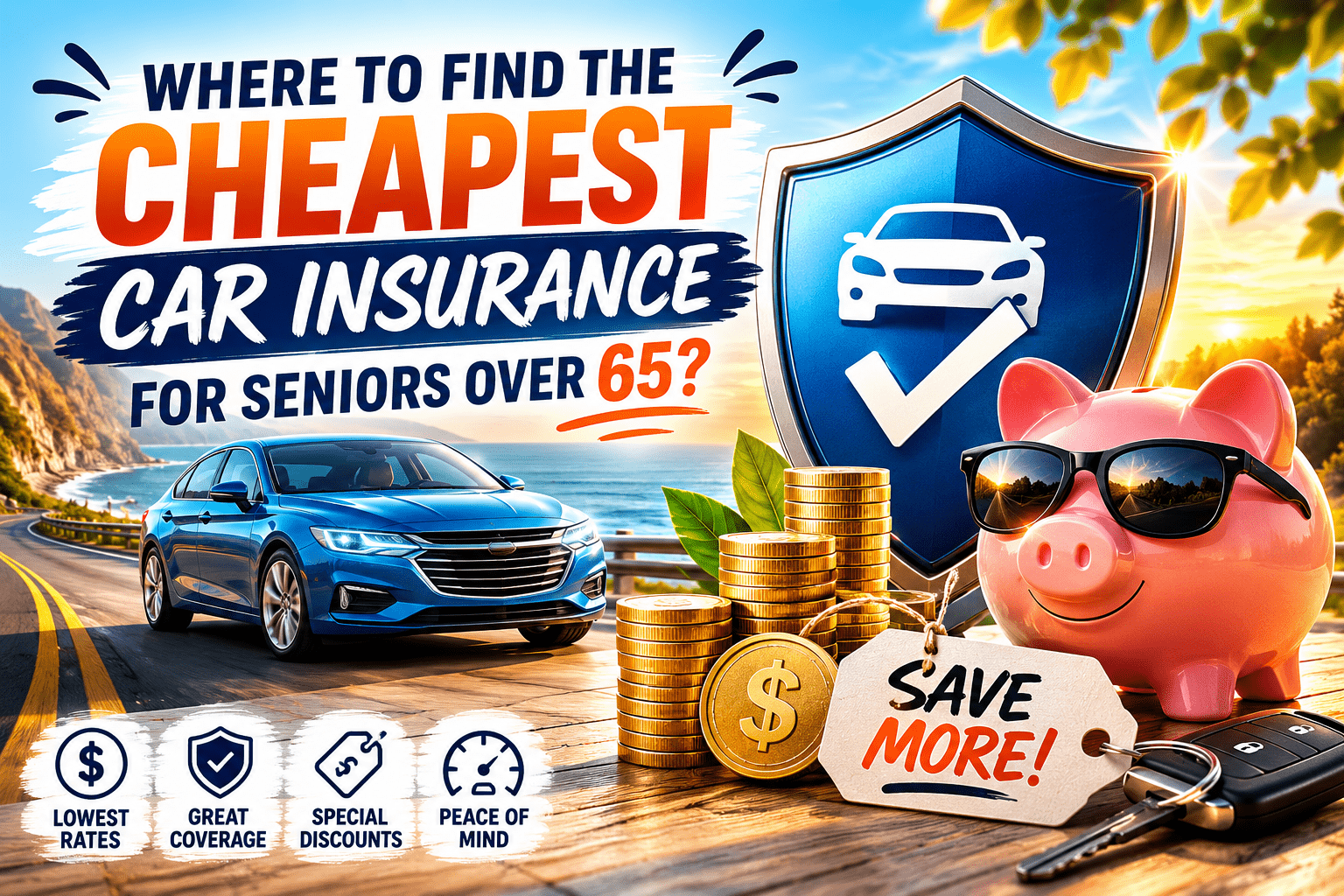 Where to Find the Cheapest Car Insurance for Seniors Over 65?